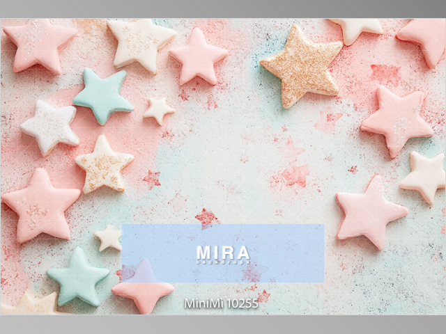 MiniMì 10255 - Stelle 3D su sfondo chiaro e glitter